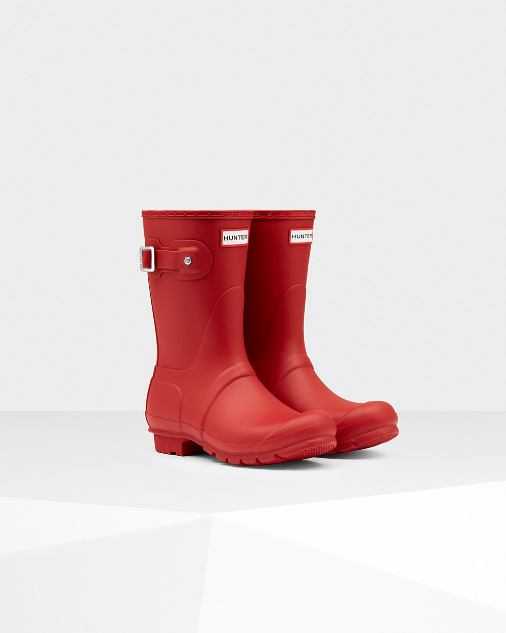 Womens Short Rain Boots - Hunter Original (32FCKSOZQ) - Red